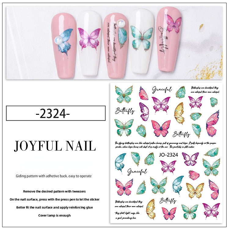Wholesale Resin Butterfly Nail Enhancement Stickers